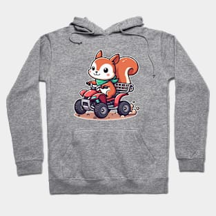 Cute squirrel ride ATV Hoodie